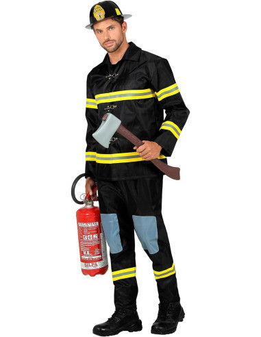 Pompiere casacca, pantaloni, elmo Tg. M