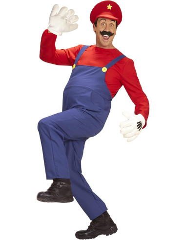 Super Idraulico Salopette, maglia, cappello Tg. L