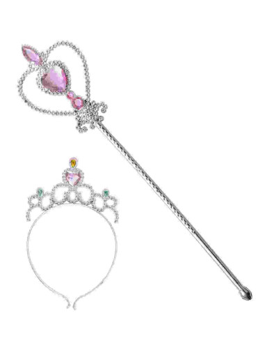Tiara e scettro con gemme