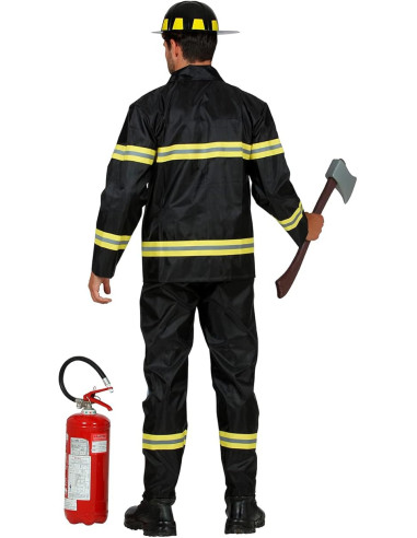 Pompiere casacca, pantaloni, elmo Tg. L