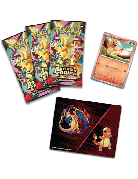 Pokémon: collezione con adesivi Megaevoluzione - Ascesa Eroica - Charmander