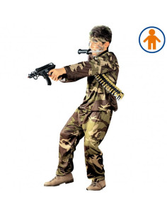 Costume soldato casacca, pantaloni, cintura, fascia 128cm