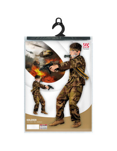 Costume soldato casacca, pantaloni, cintura, fascia 128cm 2