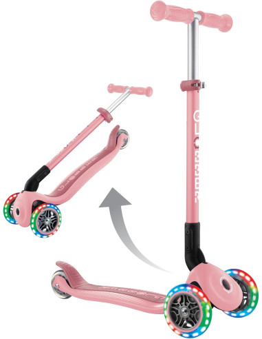 Globber - Primo Foldable Lights - Pastel Pink
