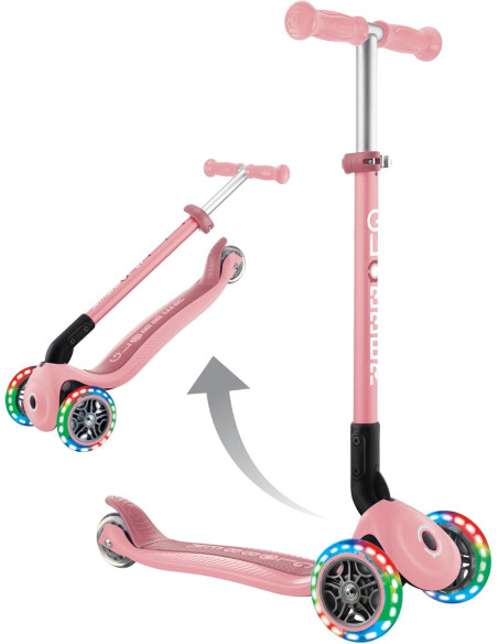 Globber - Primo Foldable Lights - Pastel Pink