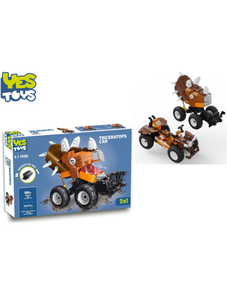 Yes Toys - Triceratops Car 2in1 432 Pz