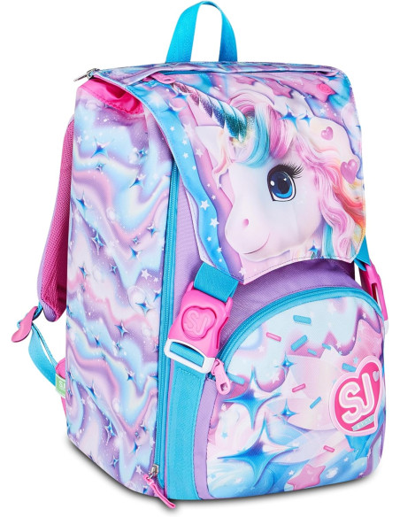 Seven - Zaino Sdoppiabile Big Sj Gang Glow Led Unicorn Girl