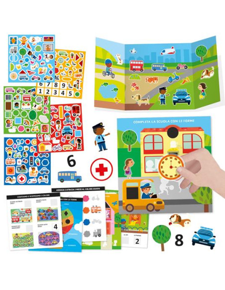 Scuola Stickers Numeri Forme e Colori