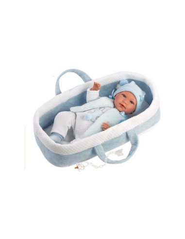 Reborn Morbido Mimo 42cm Culla Azzurra