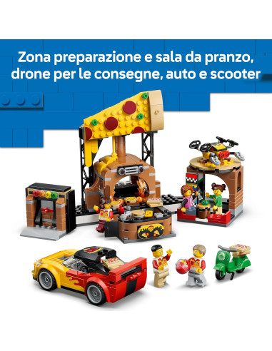 Lego City - Centro di consegna pizze con veicoli