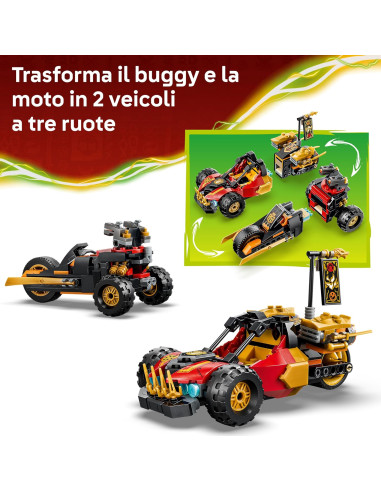Lego Ninjago - Veicoli combinanti di Kai e Cole