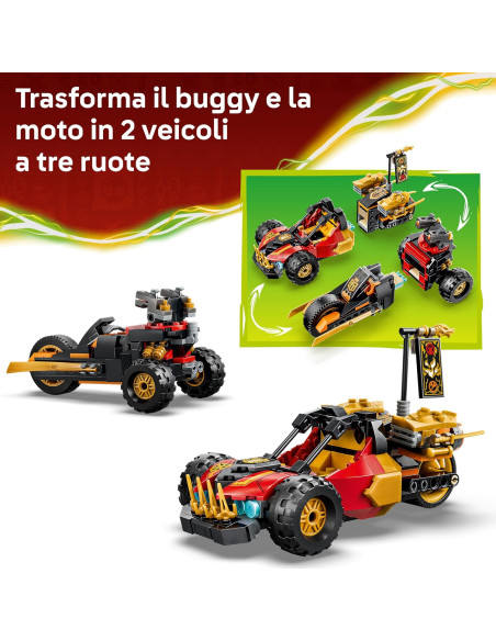Lego Ninjago - Veicoli combinanti di Kai e Cole