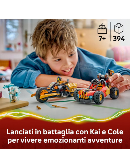 Lego Ninjago - Veicoli combinanti di Kai e Cole