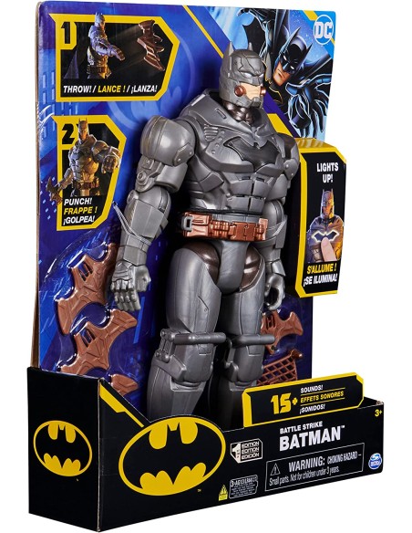 Batman  - Personaggio batman deluxe battle strike con suoni 30 cm