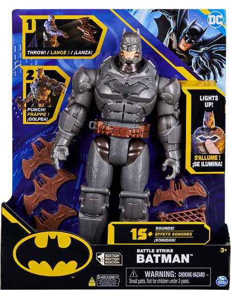 Batman  - Personaggio batman deluxe battle strike con suoni 30 cm