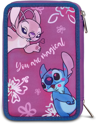 Seven - Astuccio 3 zip Lilo e Stitch 2026