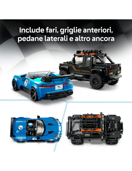 Lego Speed Champion - Jaguar Project 7 e Land Rover Defender