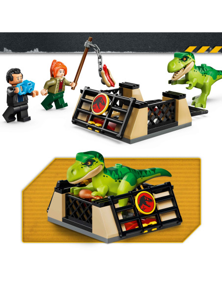 Lego Jurassic World - Camion da trasporto per il giovane T. rex