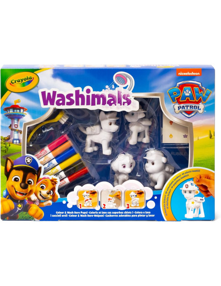 Washimals pets - set con adesivi paw patrol