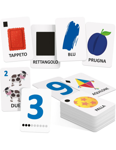 Carte Vitamine Gioco Numeri, Forme e Colori