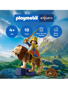 Playmobil - Leone con Cavaliere d'oro 2
