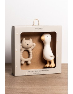 Set in gomma naturale gatto e papera sand off white