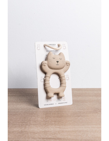 Gatto in gomma naturale per la dentizione sand