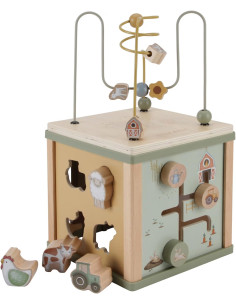 Cubo multi attività little farm verde 2