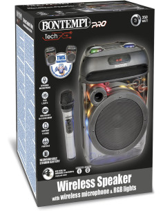 Bontempi - Cassa wireless con microfono wireless e luci