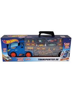 Hot Wheels - Transporter 50 con 4 auto