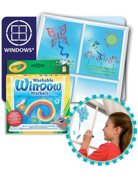 8 PENNARELLI PER VETRO