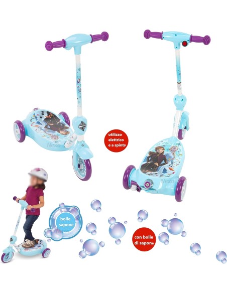 Scooter Frozen con Bolle di Sapone