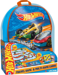 Zaino Hot Wheels 2 In 1 Travel Game & Multi-Game Cards 