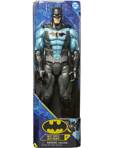 BATMAN Personaggio Batman Tech Azzurro Argento 30 cm
