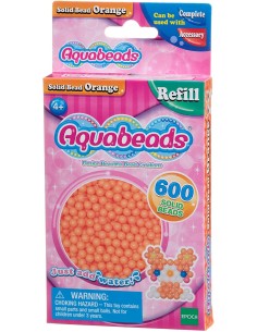 SOLID BEADS ORANGE, PERLE 600