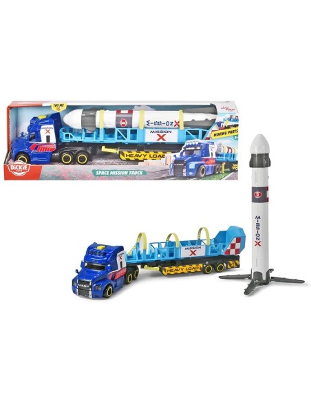 Space mission Truck  cm. 41 con parti apribili, luci e suoni, incluso razzo spaziale
