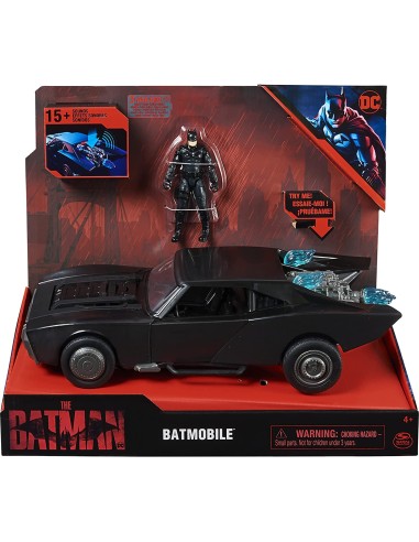 Batmobile per Personaggi in scala 10 cm con led  