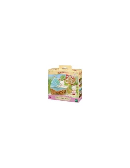 Sylvanian Families - Gemelli Coniglio Cioccolato E Carrozzina