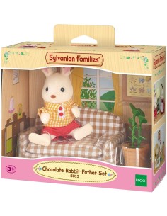 Sylvanian Families - Papà Coniglio Cioccolato E Divano 