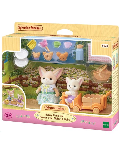 Sylvanian Families - Set Picnic al sole – Sorella e Bebè Volpe Fennec