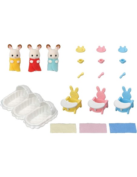 Sylvanian Families - Trigemini Coniglio Cioccolato e accessori