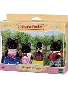 Sylvanian Families Midnight Cat Family - Dollhouse...