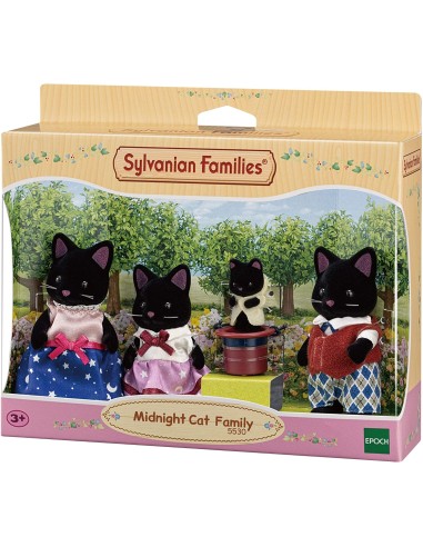 Sylvanian Families Midnight Cat Family - Dollhouse Playsets,5530 