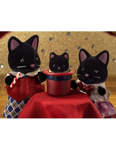 Sylvanian Families Midnight Cat Family - Dollhouse Playsets,5530 