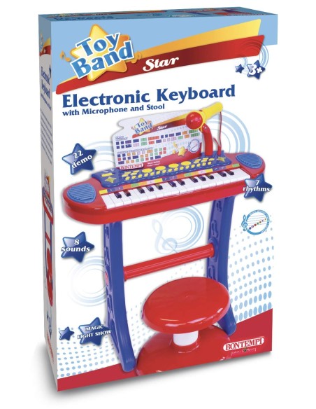 Tastiera elettronica 31 tasti con microfono e sgabello 