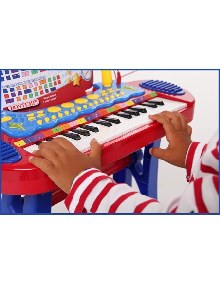 Tastiera elettronica 31 tasti con microfono e sgabello 