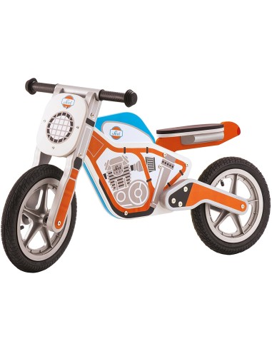 Trudi- Motocicletta Orange, Multicolore, 92x49x37 cm, 82991