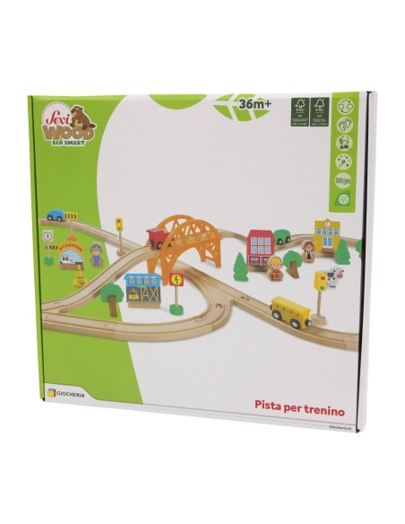 Wood eco smart Pista per trenino 80 pz