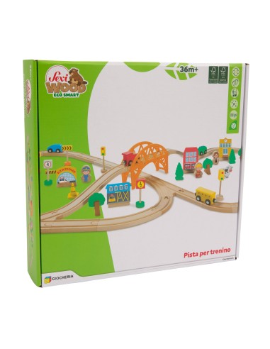 Wood eco smart Pista per trenino 80 pz