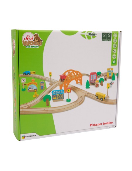 Wood eco smart Pista per trenino 80 pz